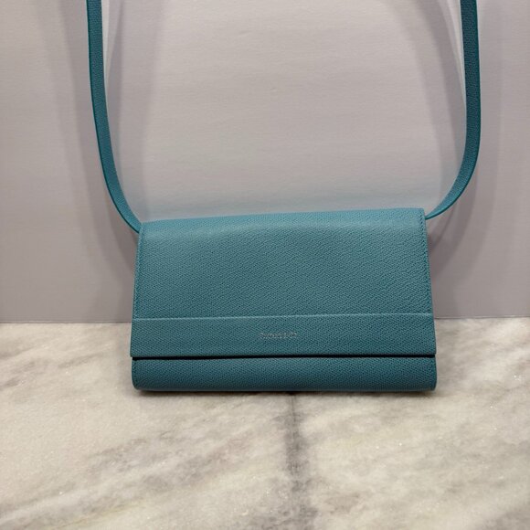 TIFFANY & CO NWOT Blue Leather Crossbody bag/clutch - Picture 14 of 14